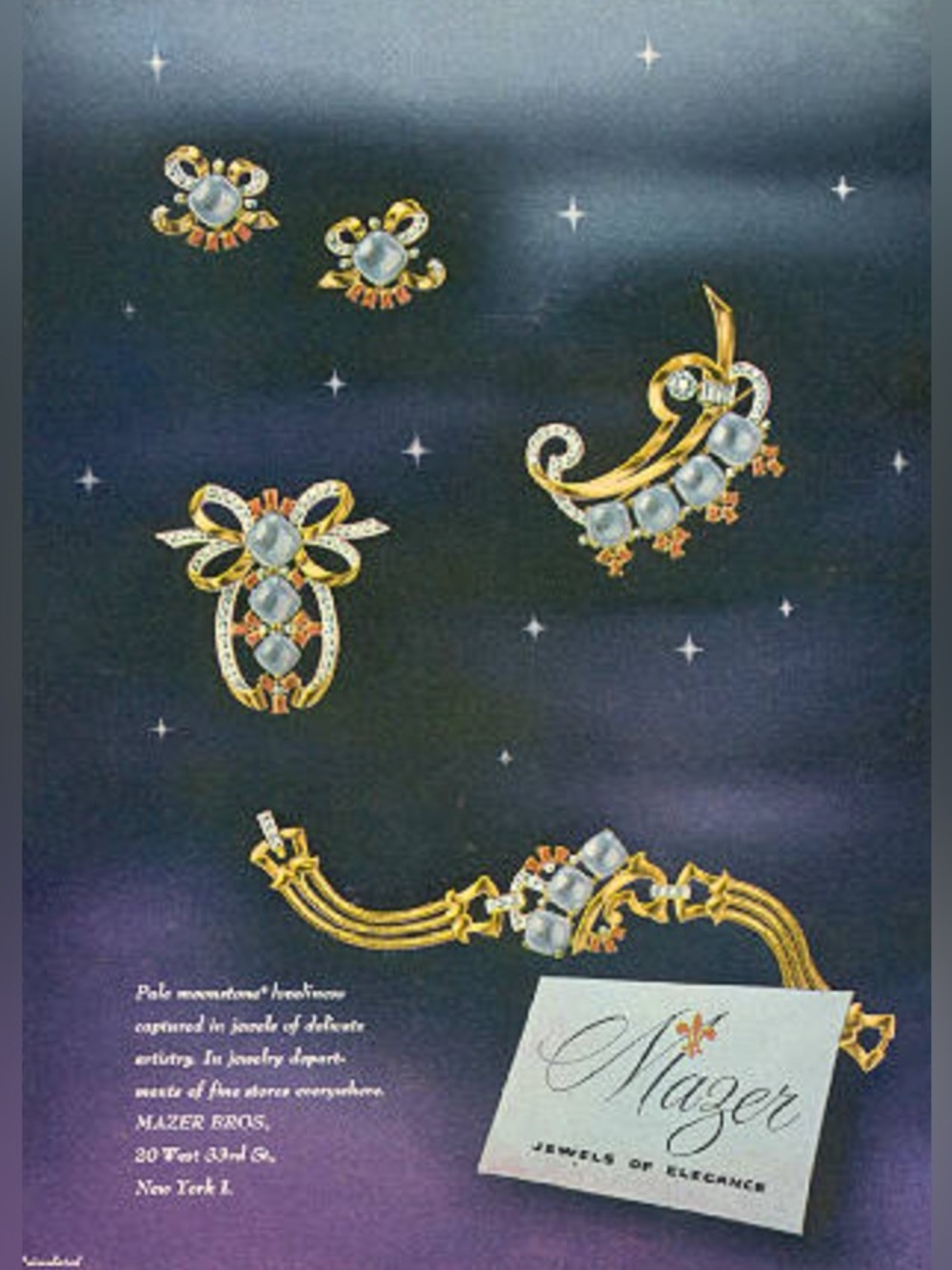 Vintage Mazer 1940s Gold Tone Rhinestone Choker Necklace - Signed - Picture 12 of 12